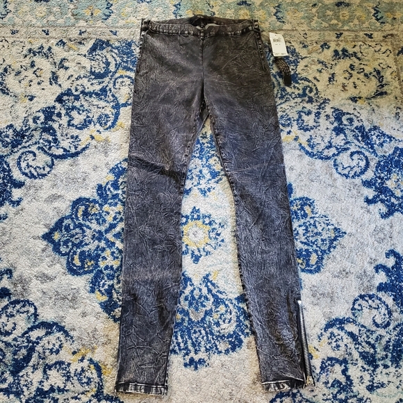 Joe's Jeans Mineral Wash Gray Zipper Ankle Legging - Picture 2 of 10